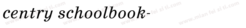 centry schoolbook字体转换